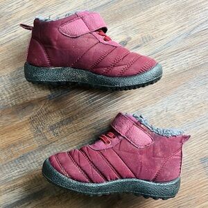 Toddler Winter Snow Boots Wine Red Size 9